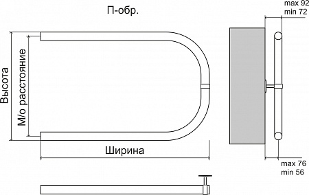 Эконом П-обр AISI 32х2 500х500 Полотенцесушитель  TERMINUS Будённовск - фото 3