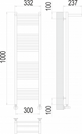 Аврора с/п П20 300х1000 Полотенцесушитель  TERMINUS Будённовск - фото 3