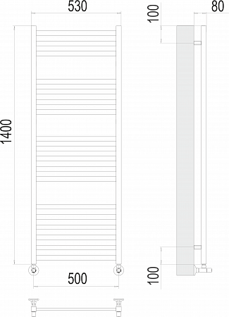 Грета П18 500х1400 Полотенцесушитель  TERMINUS Будённовск - фото 3