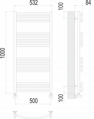 Классик П20 500х1000 Полотенцесушитель  TERMINUS Будённовск - фото 3