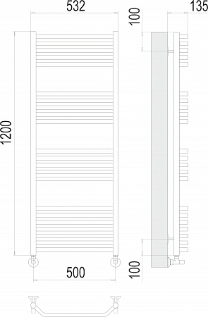 Виктория П22 500х1200 Полотенцесушитель  TERMINUS Будённовск - фото 3