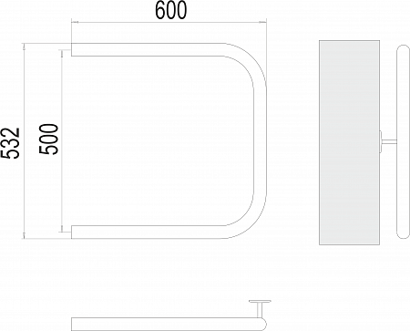 П-обр AISI 32х2 500х600 Полотенцесушитель  TERMINUS Будённовск - фото 3