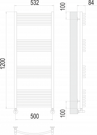 Классик П22 500х1200 Полотенцесушитель  TERMINUS Будённовск - фото 3