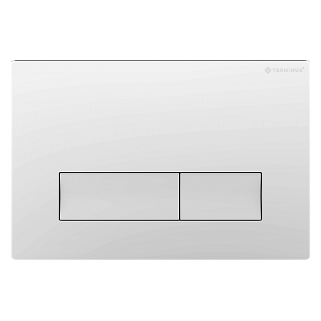 Клавиша смыва для инсталляции Terminus Classic кнопка прямоугольник цвет белый Будённовск - фото 1