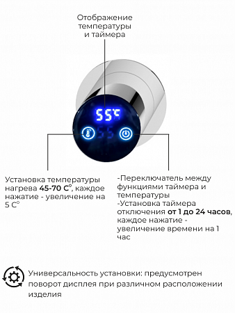 Рондо П2 350х760 электро Полотенцесушитель TERMINUS Нержавеющая сталь Будённовск - фото 5